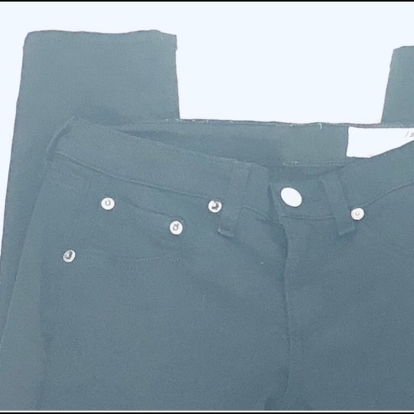 Rag & Bone women jet black jean skinny mid rise zip front size 25 - Picture 3 of 13